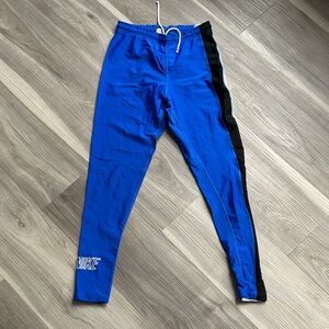 80’s vintage Nike Royal Blue leggings with Black & white Side Panel Stripe